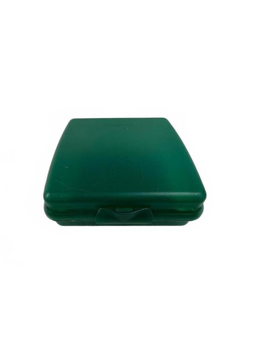 Tupperware Hinged Lunch Box Sandwich Keeper Green 5x5" Square